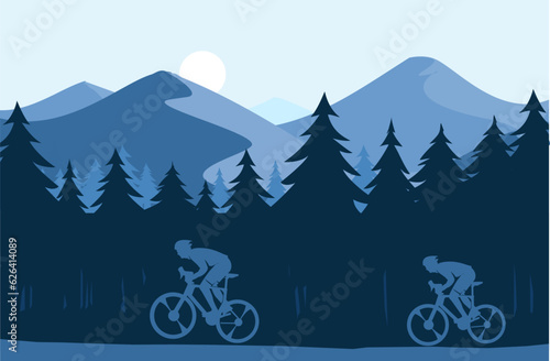 Great elegant vector editable bicycle race or mountain bike poster background design for your championship community event