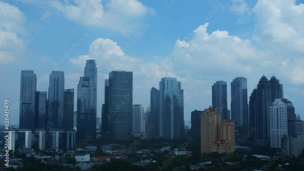 Jakarta city landscape during the day with the atmosphere of the SCBD office building Jakarta city landscape during the day with the atmosphere of the SCBD office building