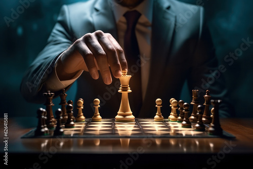 Foto The World of Chess: Strategic Intelligence in a Mind Game of Chessboard