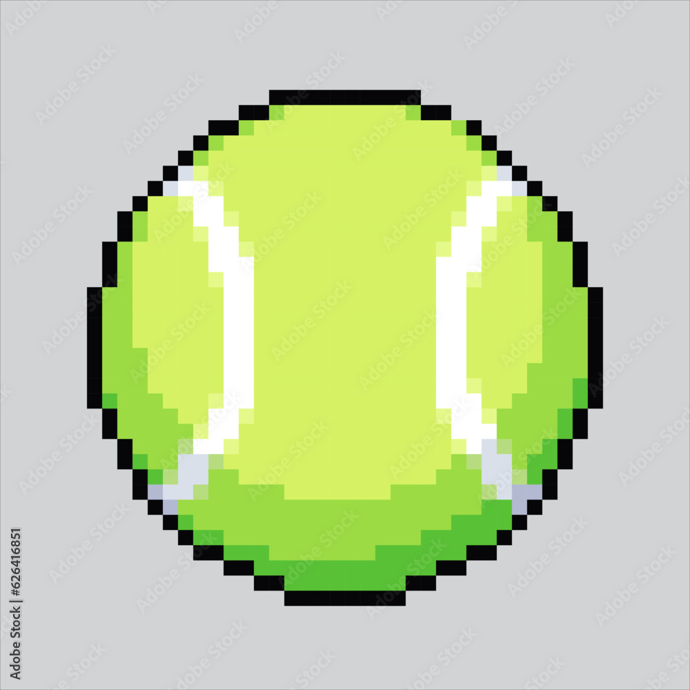 Pixel art illustration Tennis Ball Pixelated Tennis Ball Sports Pixel art illustration Tennis Ball Pixelated Tennis Ball Sports