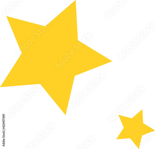 Stars abstract shape. Abstract cutout element.