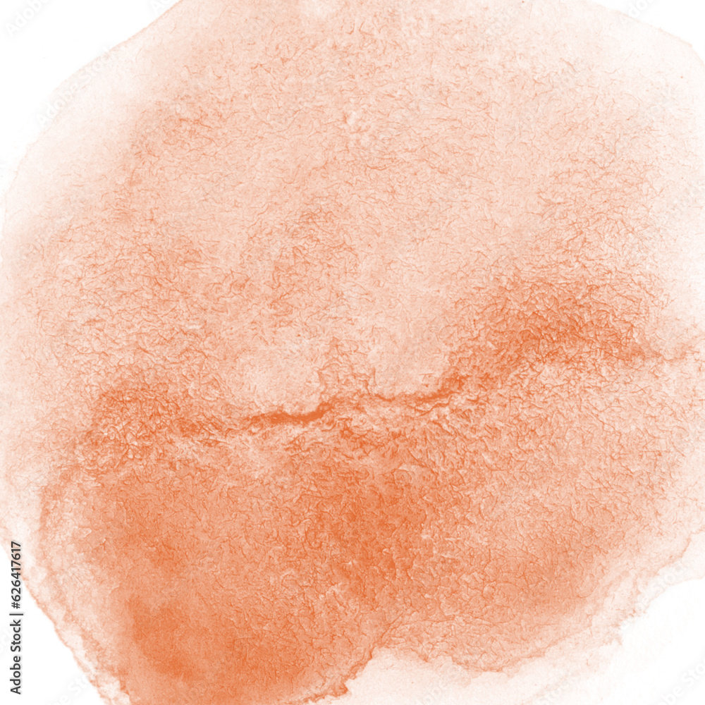 Fototapeta premium Orange Watercolor Stain
