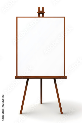 an easel with a white board on the top and legs
