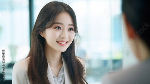 Wallpaper Mural 笑顔で話すビジネスウーマン Torontodigital.ca