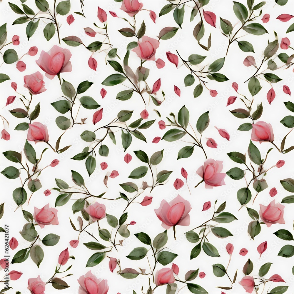 seamless pattern with pink flowers seamless pattern with pink flowers