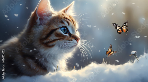 kitten in the snow