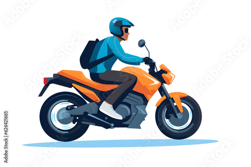 a man in a helmet riding on a yellow motorbike