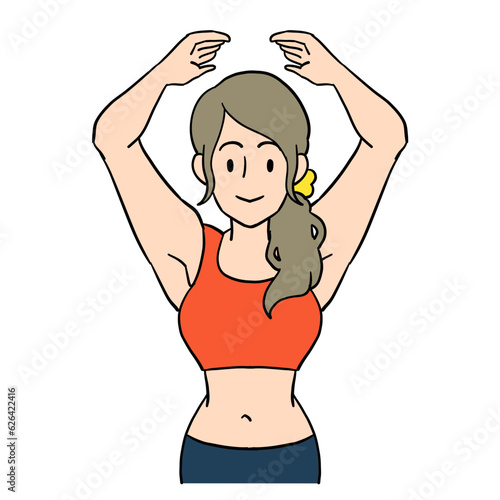 両手でOKのジェスチャーのをする女性のパーソナルトレーナー