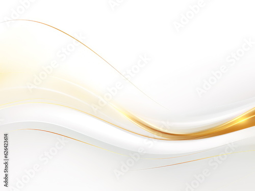 Golden and white gradient abstract line and wave background. 