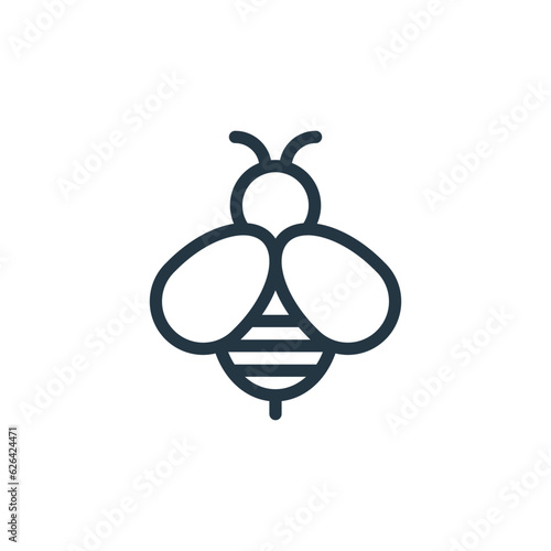 Fototapet bee icon from outline animals collection