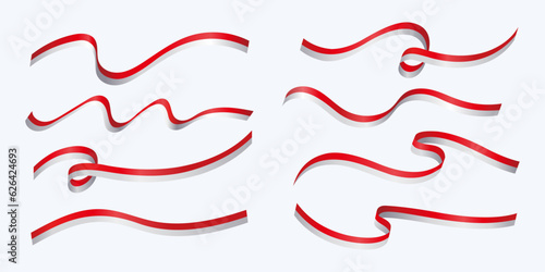 various indonesia flag ribbon collection