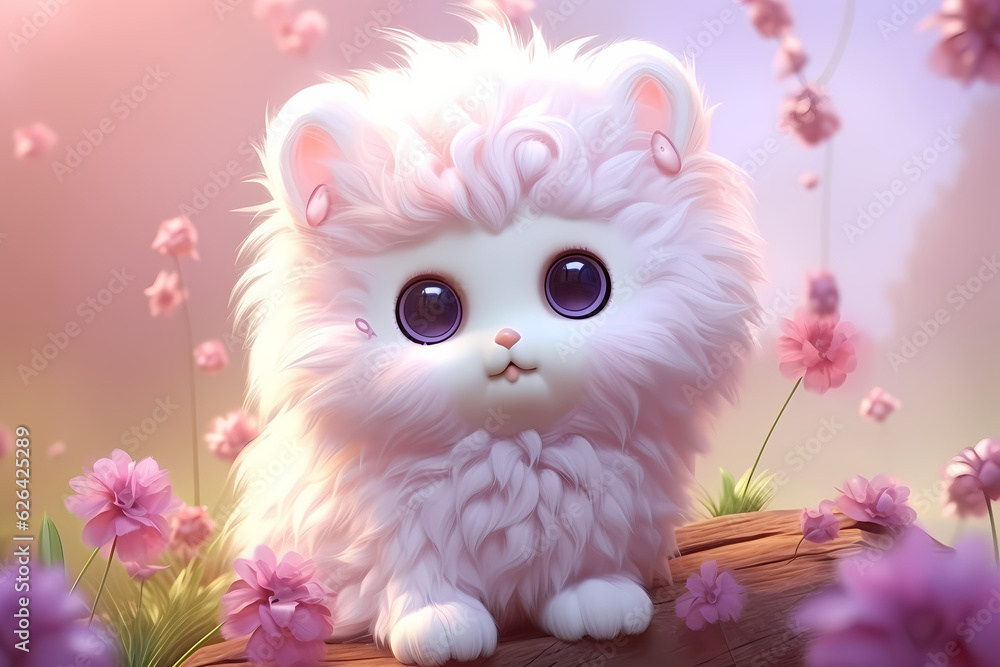 a cute kitten with fur that looks like a shee a cute kitten with fur that looks like a shee