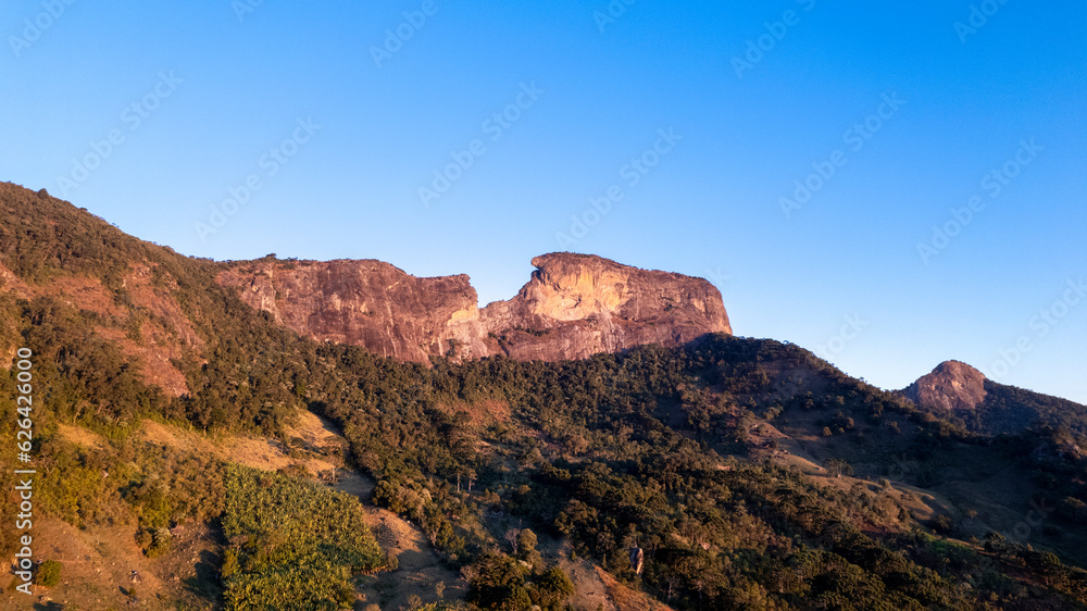 Pedra do Baú in São Bento do Sapucaí. Aerial view of the Rock.