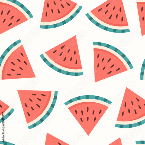 Cute vector watermelon seamless pattern