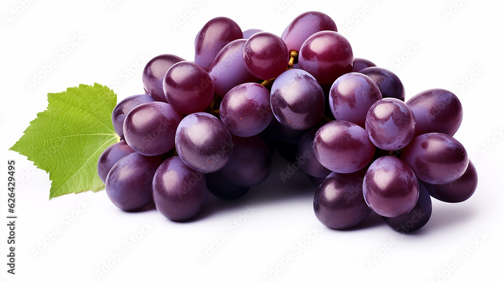Fototapeta premium branch of grapes isolated on white background