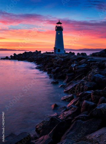Cuadro en lienzo lighthouse at sunset