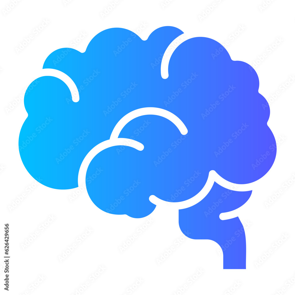 brain gradient icon brain gradient icon