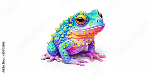 pastel warty toad in the style ultra detailed hyper realistic modern wallpaper.Generative Ai content
