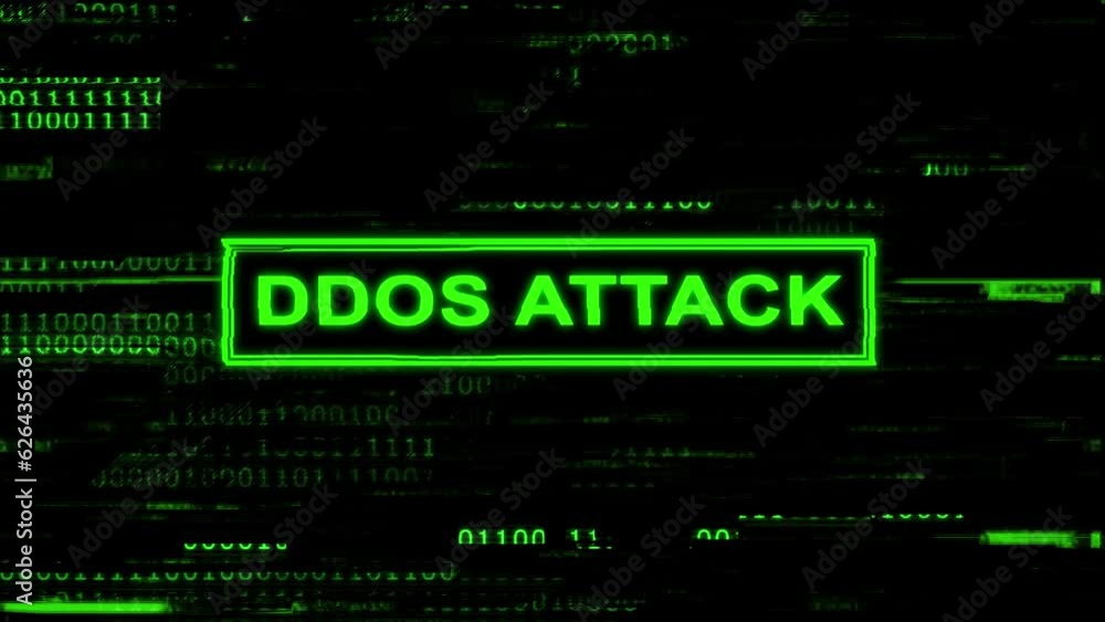Abstract technical glitch background - DDoS Attack
