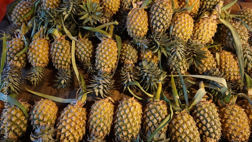 Pineapple in the thai market Pineapple in the thai market