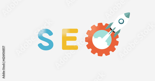 SEO スタートアップのイメージ背景イラスト 1:1.191 アイキャッチ 