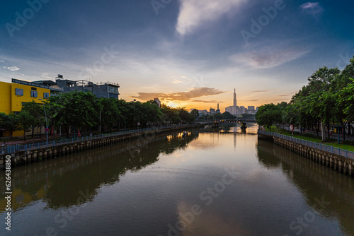 Morning at Ho Chi Minh City, commonly known by its previous name Saigon