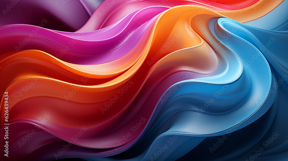 smooth colorful wave pattern, generative ai smooth colorful wave pattern, generative ai