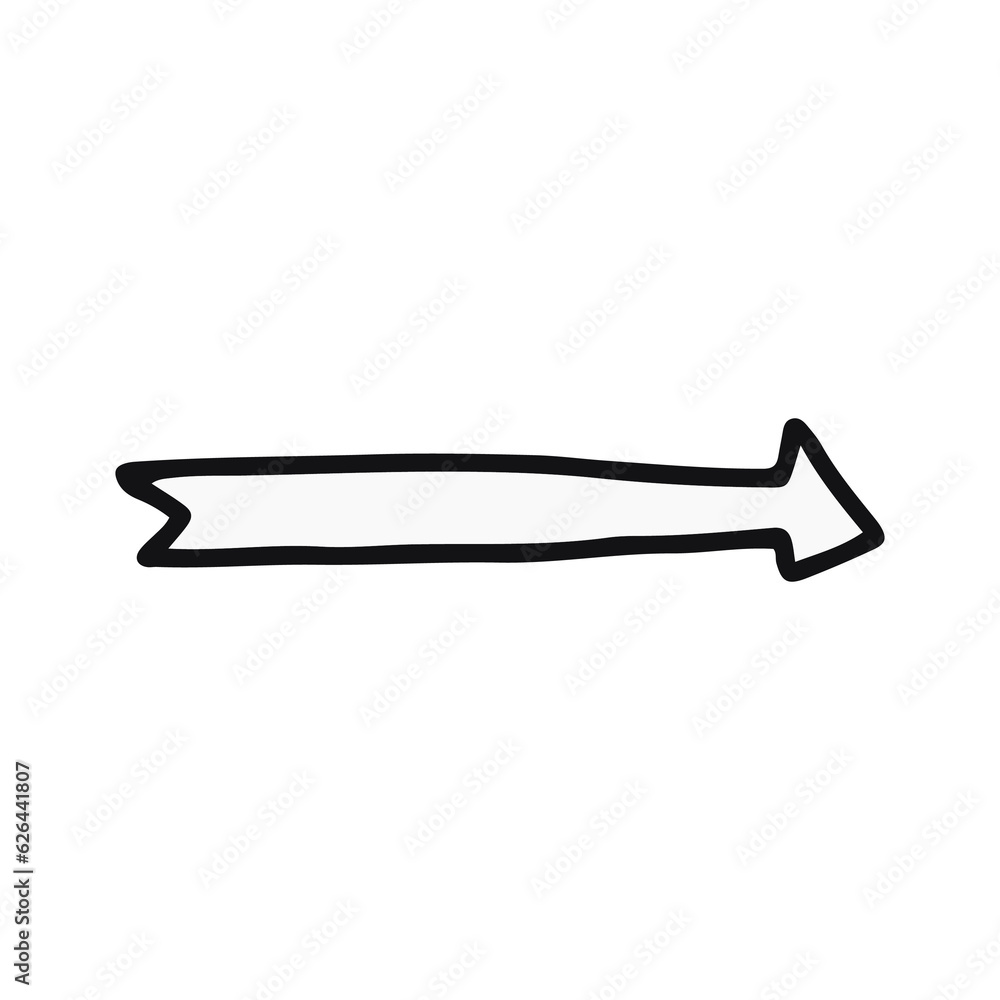 Fototapeta premium hand drawn arrow element