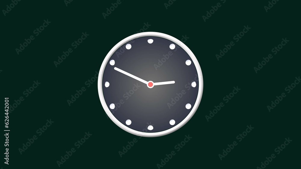 Abstract beautiful clock icon isolated on black background illustration . Abstract beautiful clock icon isolated on black background illustration .