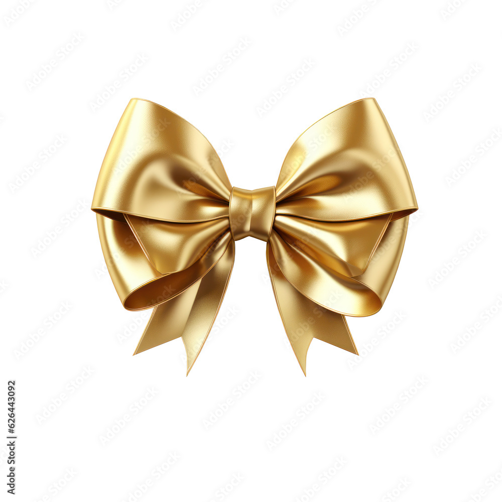Gold bow ribbon gift golden luxury 