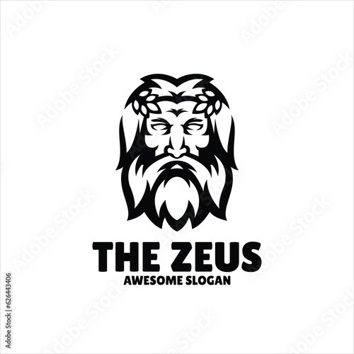 zeus simple mascot logo design