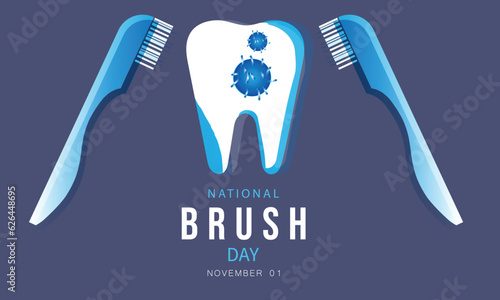 National Brush Day. background, banner, card, poster, template. Vector illustration.