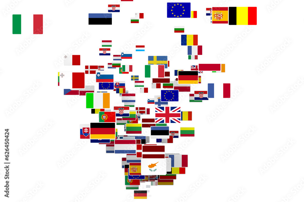 Digital png illustration of flags of countries on transparent ...