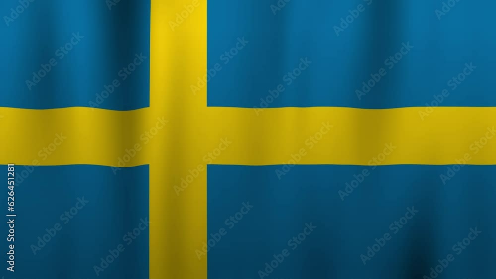 swedish flag waving. suitable for background swedish flag waving. suitable for background