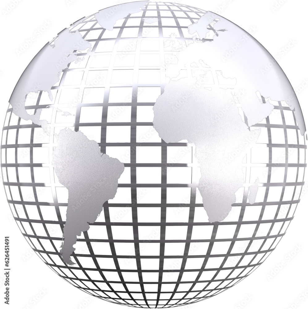 digital-png-illustration-of-3d-silver-globe-on-transparent-background