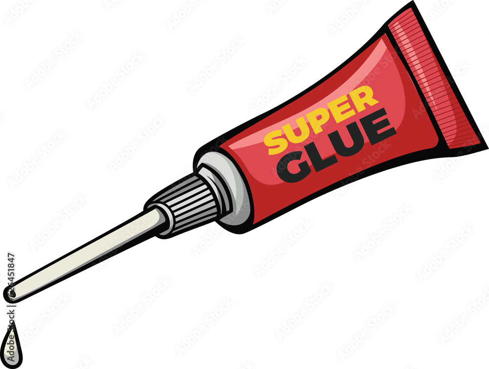 Digital png illustration of tube with super glue on transparent