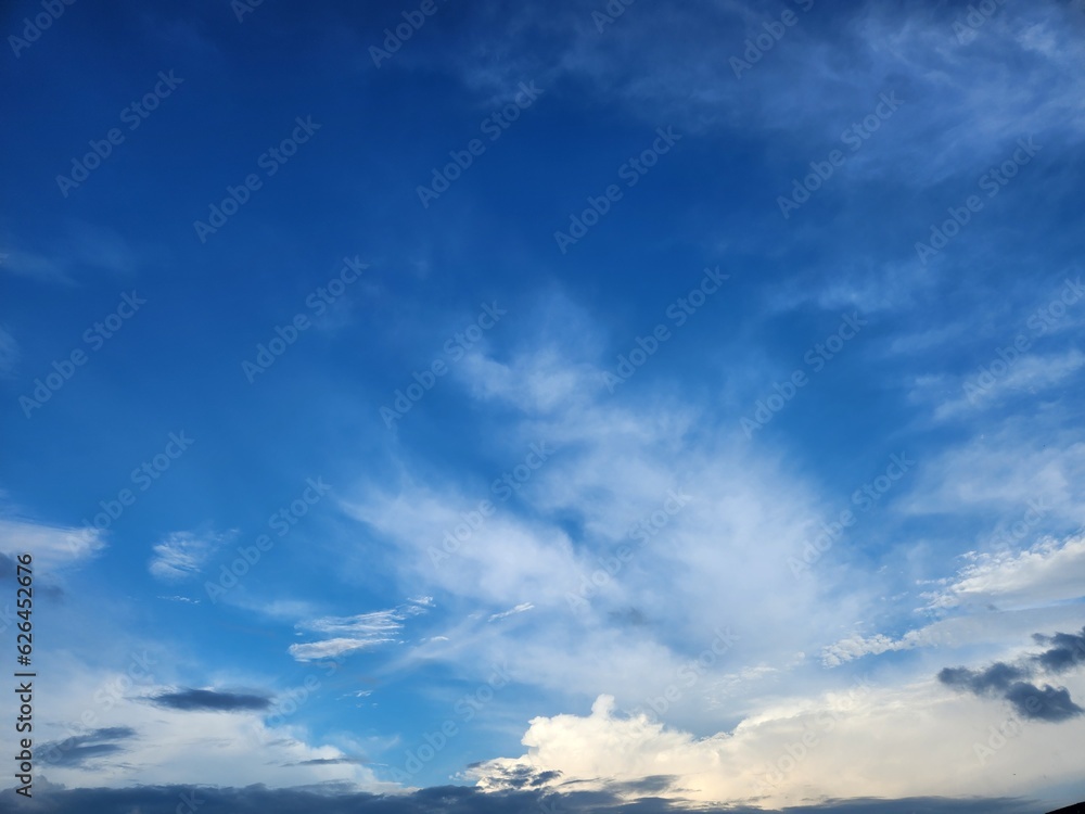 White cloud on blue sky fantastic cloudscape