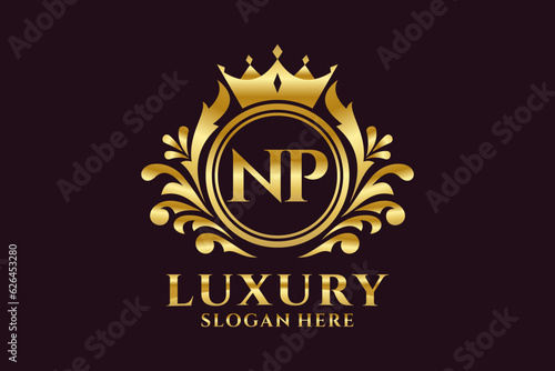 Initial NP Letter Royal Luxury Logo template in vector art for luxurious branding projects and other vector illustration.