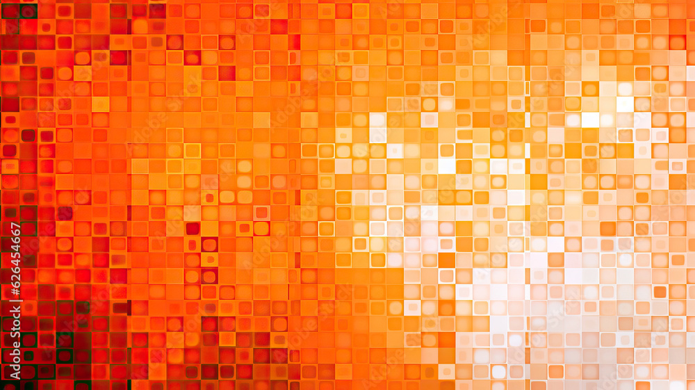 Fototapeta premium Orange Cubes Background,abstract background made from cubes,abstract background with squares