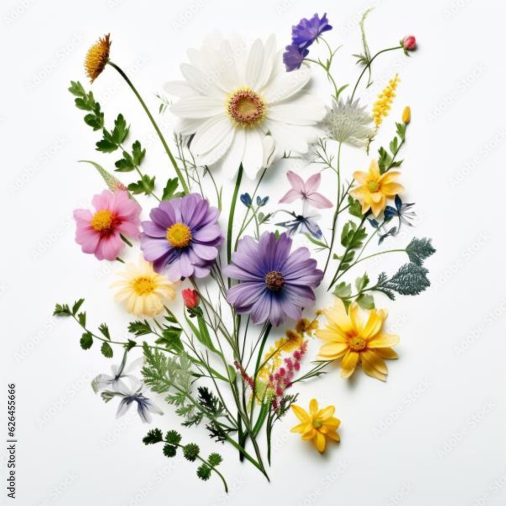 Obraz premium flower, nature, daisy, floral, flowers, spring, summer, plant, pattern, blossom, camomile, vector, pink, yellow, bouquet, illustration, flora, bloom, design, garden, chrysanthemum, beauty, seamless, l