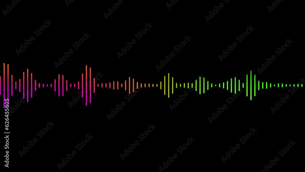 Minimalist Neon Waveform Audio Equalizer Minimalist Neon Waveform Audio Equalizer