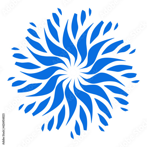 Blue color ethnic mandala patern design illustration. Perfect for logos, icons, stickers, tattoos, design elements for websites, advertisements and more. 