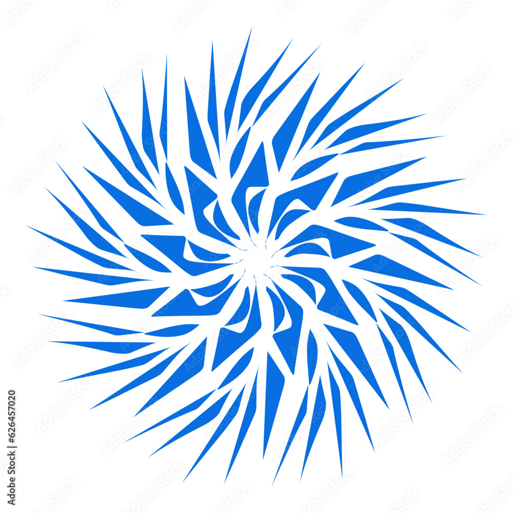 Fototapeta premium Blue color ethnic mandala patern design illustration. Perfect for logos, icons, stickers, tattoos, design elements for websites, advertisements and more. 