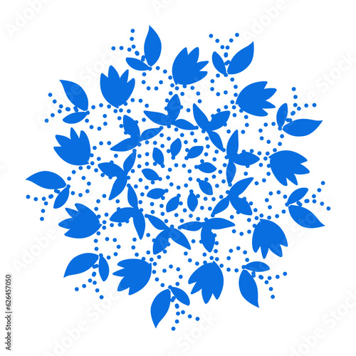 Blue color ethnic mandala patern design illustration. Perfect for logos, icons, stickers, tattoos, design elements for websites, advertisements and more. 