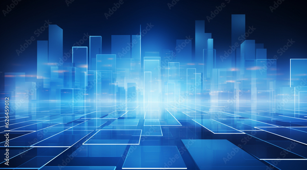 Bright Blue Business Background Bright Blue Business Background