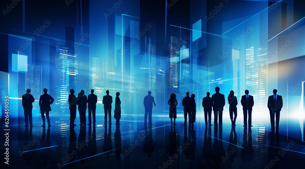 Bright Blue Business Background Bright Blue Business Background