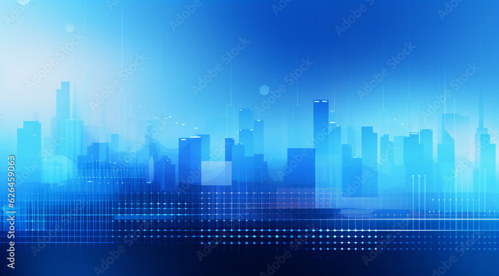 Obraz premium Bright Blue Business Background