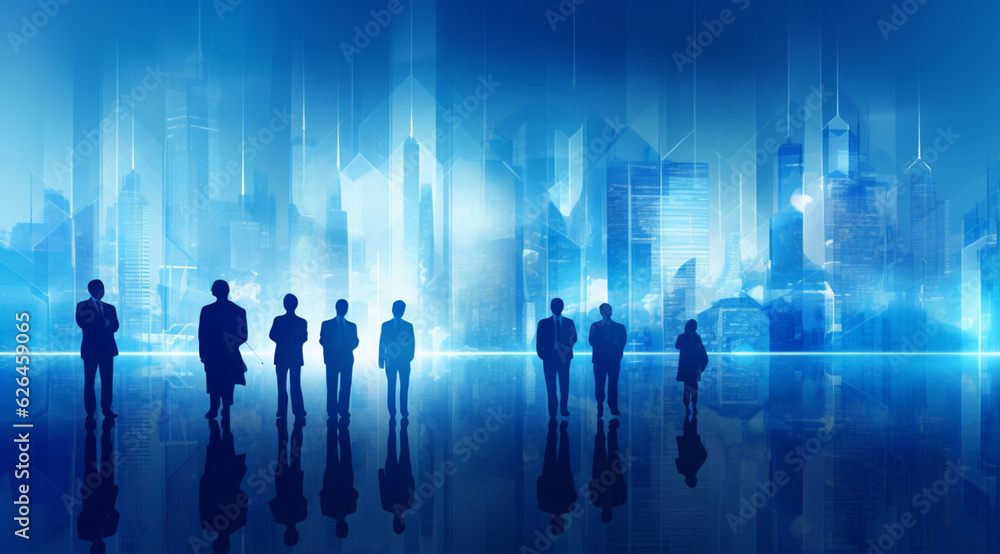 Bright Blue Business Background Bright Blue Business Background