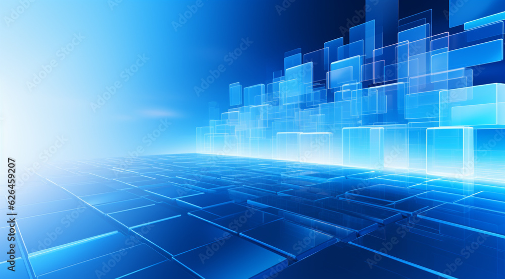 Obraz premium Bright Blue Business Background