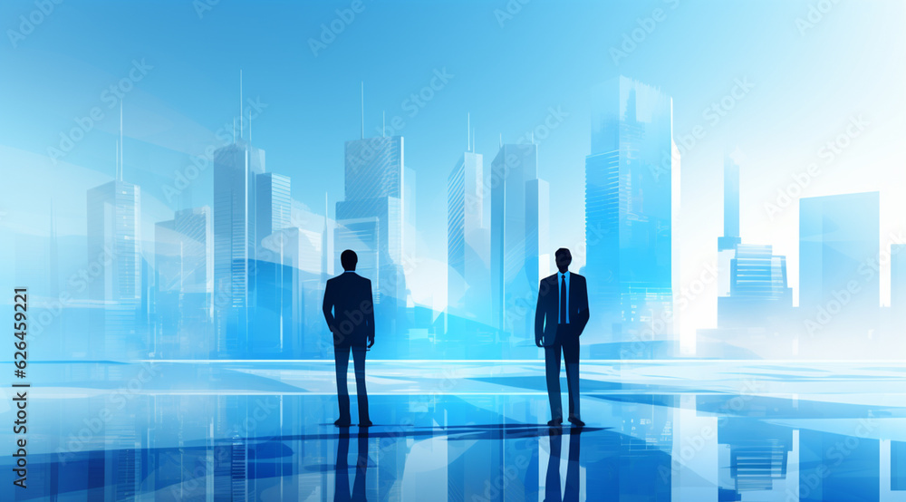 Bright Blue Business Background